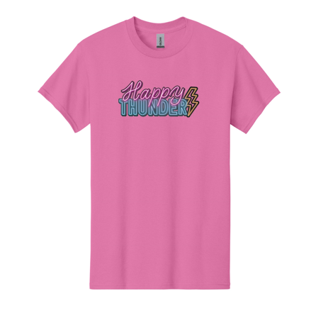 Happy Thunder Tee-Hot Pink