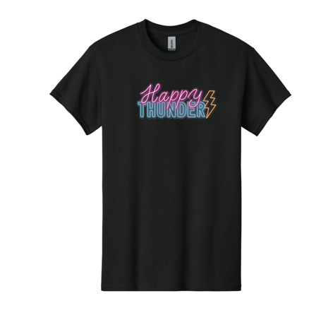 Happy Thunder Tee-Black