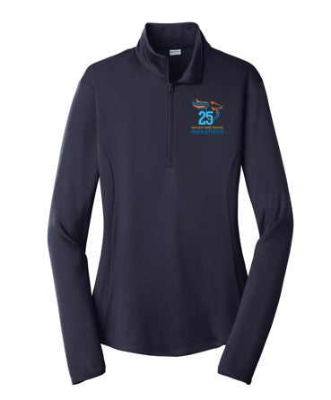 25th Anniversary Marathon Race Ladies 1/4 zip