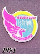 1991 Pegasus Pin - Pegasus Logo/Round on White Plastic