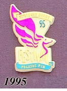 1995 Pegasus Pin - Pegasus Logo on Off-White Plastic