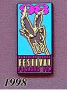1998 Pegasus Pin - Full Pegasus on Black Plastic/3 Pins/3 Colors to choose from