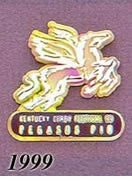 1999 Pegasus Pin - Full Pegasus on Multi-Colored Plastic