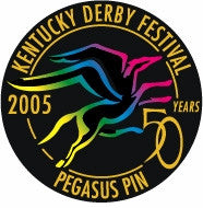 2005 Pegasus Pin - 5 Designs to choose from Multi-Colored Imprint on Black Plastic